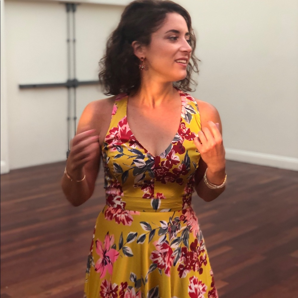 Yellow Nicole Miller abbey maxi dress